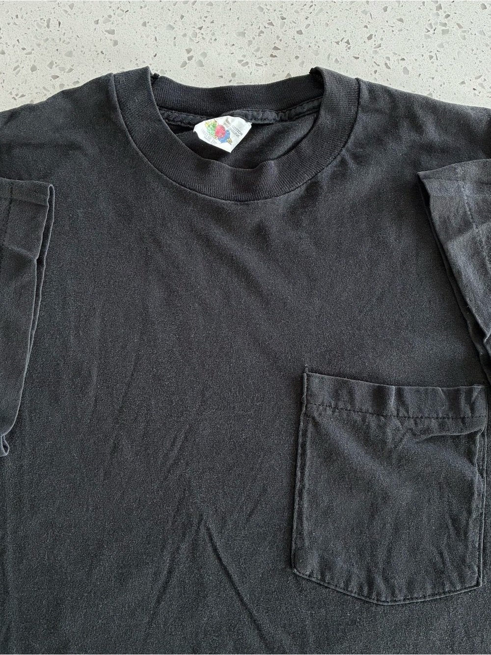 A1 - VINTAGE 90s FRUIT OF THE LOOM FOTL MADE IN USA POCKET T SHIRT